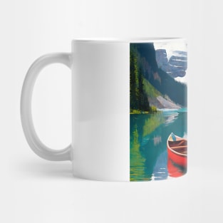 Canada Alberta Travel Poster of Lake Louise, Banff National Park Mug